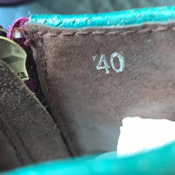 Socofy Purple Printing Flowers Leather Zip Booties - Picture 11 of 13